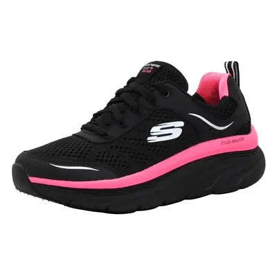 Skechers Womens DLux Walker Infinite Motion Walking Shoes BlackHot Pin