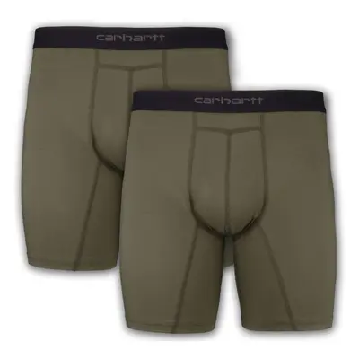 Carhartt mens Cotton Polyester Pack Boxer Briefs Burnt Olive X-Lar