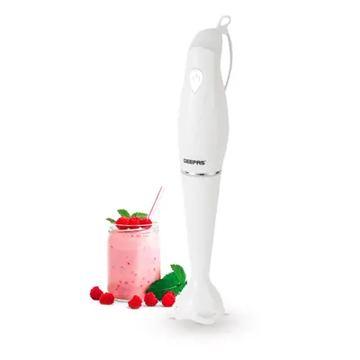 GEEPAS 500W Electric Jug Blender and 180W White Hand Blender Combo Set