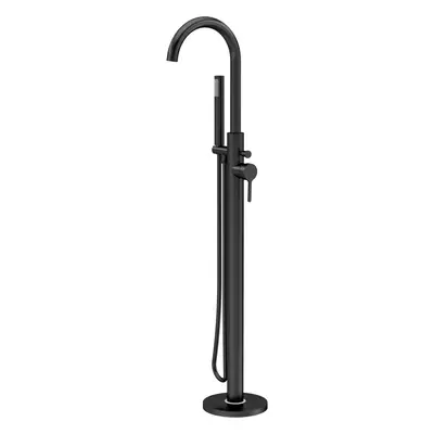 Connect Floor Standing Bath Shower Mixer Tap with Shower Kit - Matt Black - Balterley