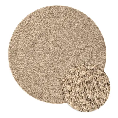 (160 cm, round) vidaXL Rug Floor Carpet for Indoor and Outdoor Door Mat Kitchen Rug Jute Look