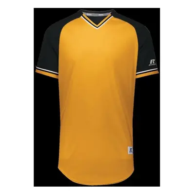 Russell R01X3M.249.3XL Adult Classic V-Neck Jersey - Gold, Black & White - 3XL