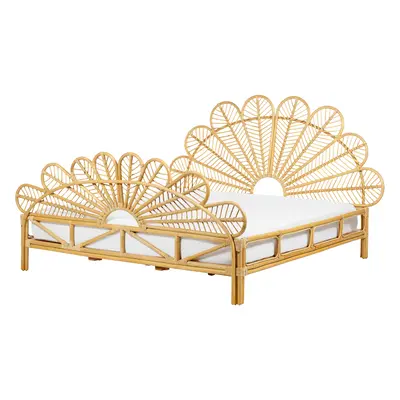 Bed Rattan FLORENTINE x cm (EU Super King) Light Brown