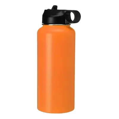 (Orange) Women 946ML Portable Stainless Steel Thermos Vacuum Cup Outdoor Camping Traveling Water