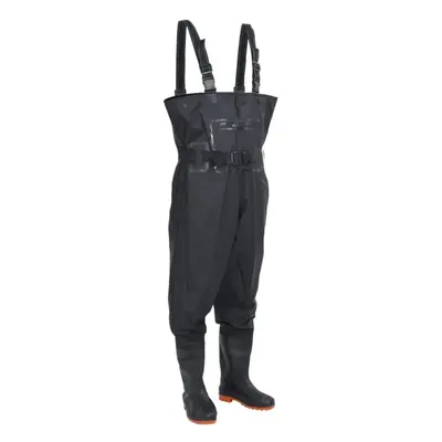 (black, 39) vidaXL Chest Waders with Boots and Belt Waterproof Hunting Fishing Waders