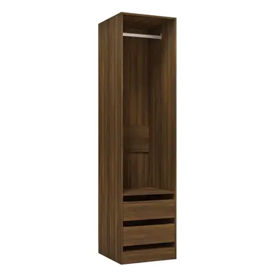 (brown oak) vidaXL Wardrobe Clothing Storage Hanger Clothes Cabinet Closet Engineered Wood