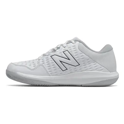 New Balance Women's V4 Hard Court Tennis Shoe White/Mulberry/Dyno