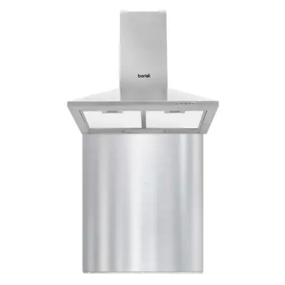 Baridi 60cm Chimney Style Cooker Hood with Carbon Filters & Splashback, Stainless Steel - DH207