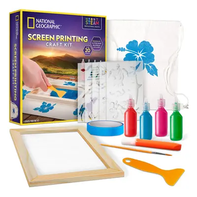 NATIONAL GEOGRAPHIC Kids Screen Printing Kit - Arts and Crafts Silk Sc