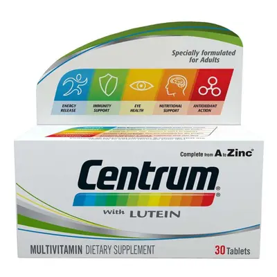 Halal Centrum With Lutein Tablets, Supports The General Wellbeing Of Adults, Dietary Supplement