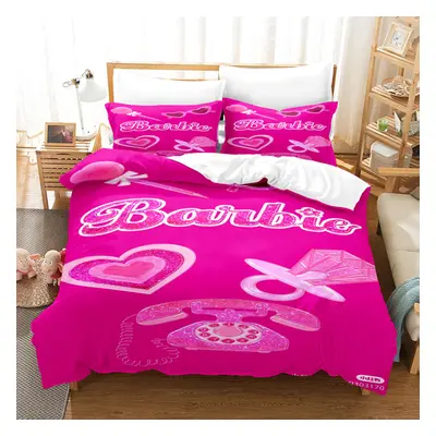 (Style 18, Double(200X200CM/3PCS)) Barbie Kids Bedding Single Double Duvet Cover UK