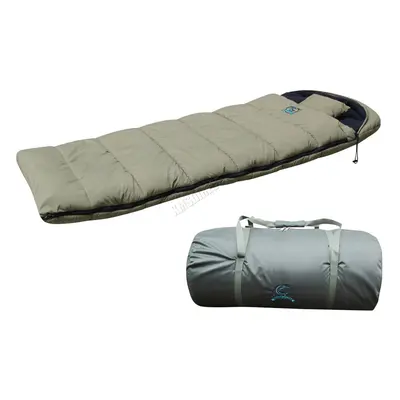 CARPZILLA Carp Fishing Camping Snooze Season Fleece Lined Sleeping Bag Green Twin Zip