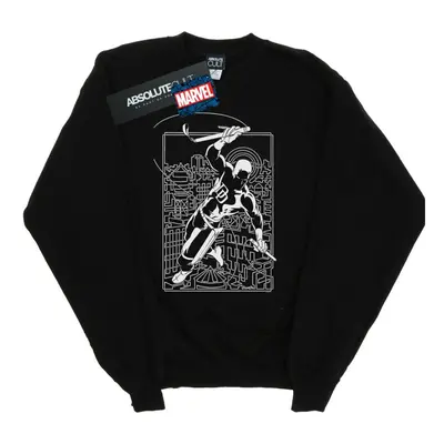 (3XL, Black) Marvel Mens Daredevil Silhouette Sweatshirt