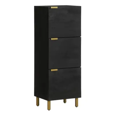 vidaXL Highboard Sideboard Storage Cabinet Cupboard Black Engineered Wood