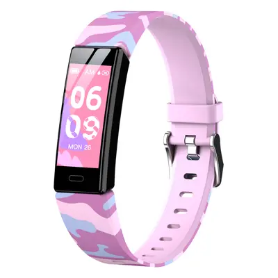 (Light pink) 0.69 inch IPS Screen Heart Rate Blood Pressure Monitor Life Reminder Multi-Sport Mo