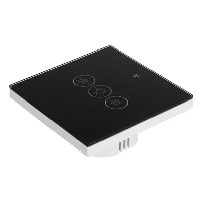 (switch US) Black WiFi+RF Smart Light Dimmer Switch 2/3Way Muilti-Control Smart Life/Tuya APP Co