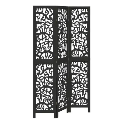 (40 x cm/ piece) vidaXL Room Divider Privacy Screen Privacy Panel Black Solid Wood Paulownia