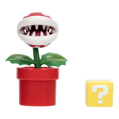 Super Mario Nintendo 4-Inch Piranha Plant Poseable Figure with Questio