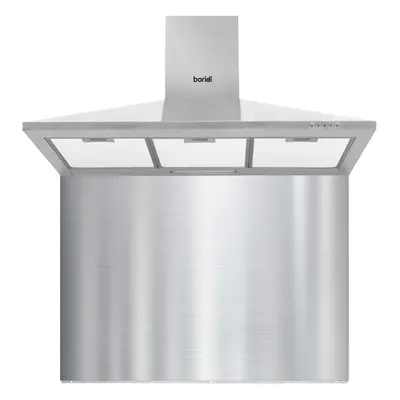 Baridi 90cm Chimney Style Cooker Hood with Carbon Filters, Stainless Steel - DH211