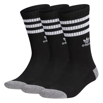 adidas Originals Roller Crew Socks (3-Pair) Black/White Large