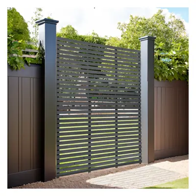 (210cm Tall) Grey Garden Wood Fence, 2cm Thick