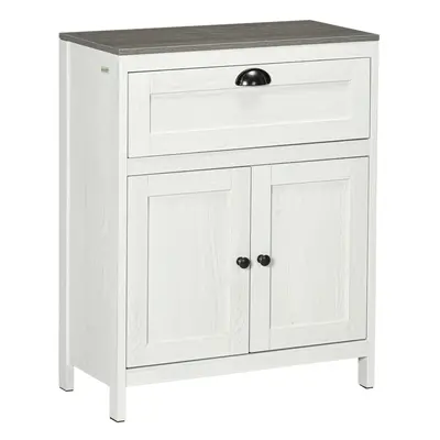 kleankin Bathroom Storage Cabinet Freestanding Storage Cupboard with Drawer