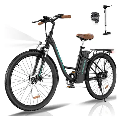 (Black) Colorway Electric Bicycle BK31 - Inch City Commuter EBike with Removable 36V 15Ah Lithiu