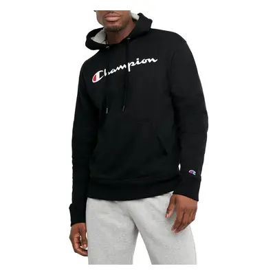 Champion Mens Hoodie Powerblend Fleece Comfortable Sweatshirt for Men Reg or Big Tall Large Blac