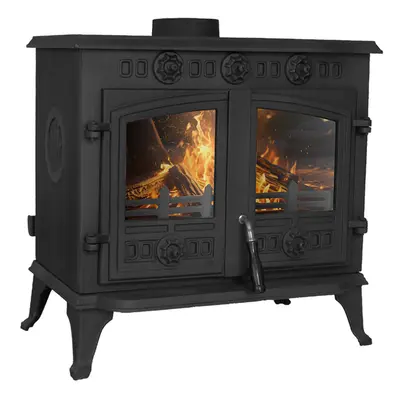 10KW Multifuel Stove Log Burner Fireplace Cast Iron Defra Approved Eco Design