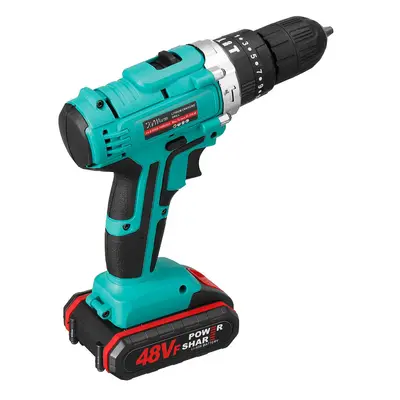 (One Battery, UK Plug) 1200mAh 48VF Brushless Cordless Impact Drill Electric Impact Drill with B