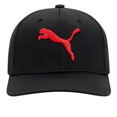 PUMA unisex adult Evercat Mesh Stretch Fit Baseball Cap Black/Big Red