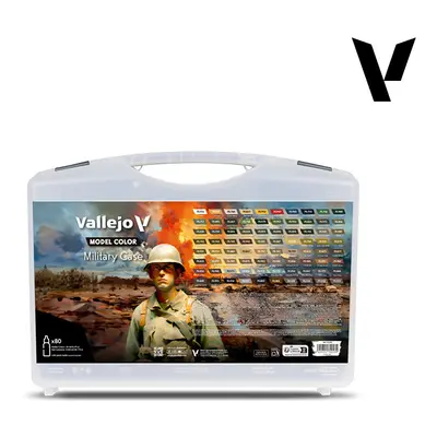 VAL70253 - AV Vallejo Model Color Set - Military (76 Cols & Aux)