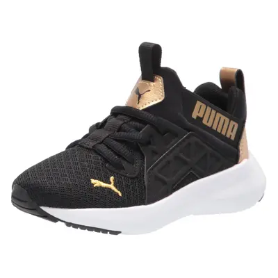 Puma SOFTRIDE Enzo Running Shoe Black Team Gold US Unisex Little