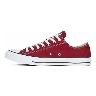 (Maroon UK 10) CONVERSE CHUCK TAYLOR ALL STAR LOW CANVAS TRAINERS