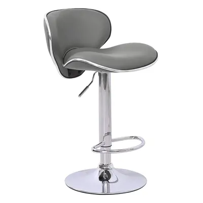 (Grey) EVRE Swivel seat Bar Stool with Adjustable Height