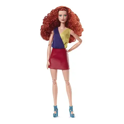 Looks Doll, Curly Red Hair, Color Block Outfit with Miniskirt, Style and Pose, Fashion Collectib