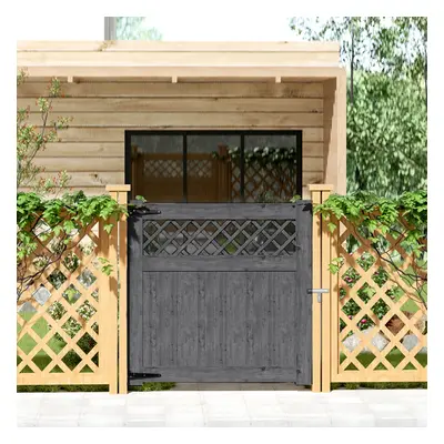 (120*120cm) Rhombus Garden Wood Fence Gate, Grey