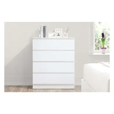 White Chest of Drawers Birlea Oslo Scandia Retro