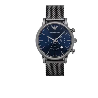 Empoirc Armanni AR1979 GREY MESH STRAP & BLUE DIAL Men's Wristwatch