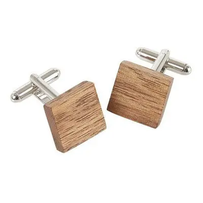 Square Cufflinks - Amazaque Wood KCL63