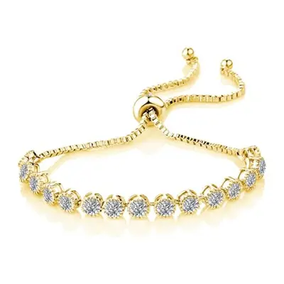 Philip Jones Gold Plated Friendship Bracelet with Zircondia? Crystals