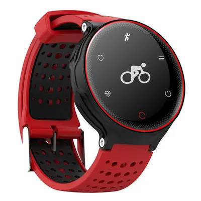 (Red) 2.5D Mirror Waterproof Smart Watch Multiple Sports Modes Bracelet Fitness Tracker