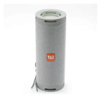 (Grey) Portable Bluetooth Speaker Stereo Column Powerful High BoomBox Bass Support FM Waterproof