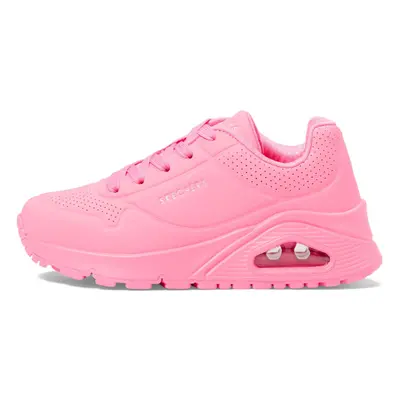 Skechers Girls UNO GEN1-NEON Glow Sneaker NeonPink Little Kid