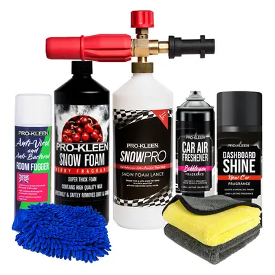 (Bubblegum) Pro-Kleen 1L Snow Foam Shampoo Car Detailing Kit