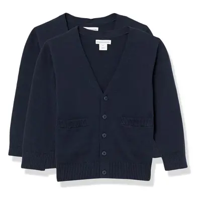 Toddler Boys' Uniform Cotton Cardigan Sweaters, Navy, 2T