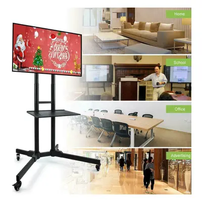 Mobile Floor Standing TV Trolley Cart Mount Bracket TV Stand for 32"-70" TVs UK