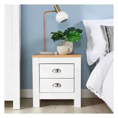 Home Source Camden Drawer Bedroom Bedside Table Storage Unit White