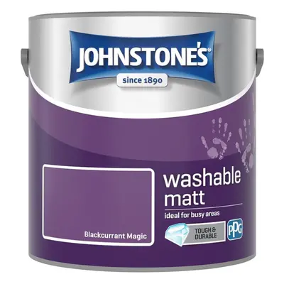 Johnstones Washable Matt Wall Emulsion Paint 2.5l Blackcurrent Magic