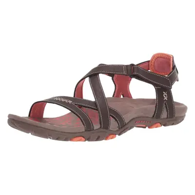 Merrell Women's Sandspur Rose Leather Sandal Cocoa M US